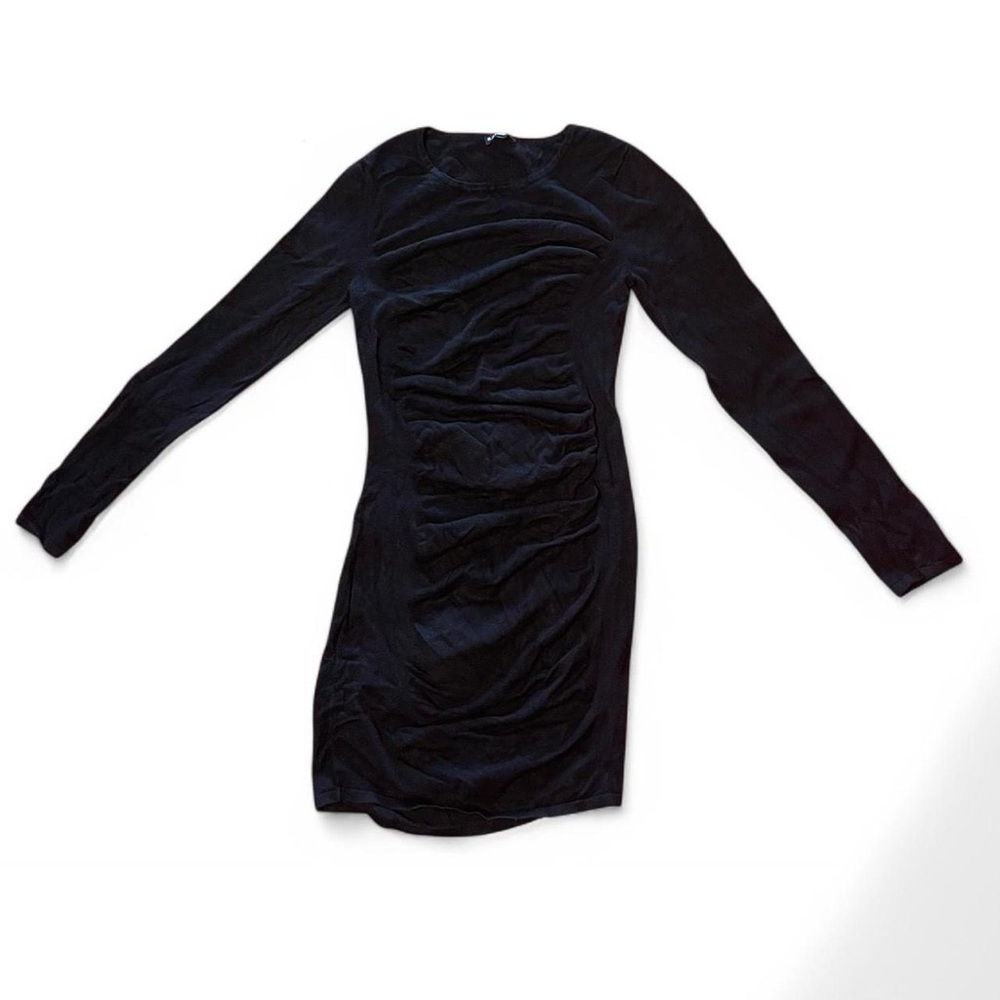 Elegant Black Long-Sleeve Dress